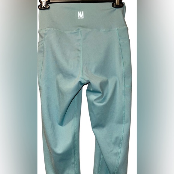 NICOLE MILLER SPORT LEGGINGS WOMEN BLUE ANKLE LENGTH POCKET-WORKOUT SIZE X LARGE - Picture 7 of 12